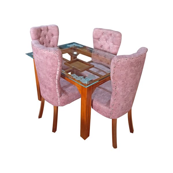 Comedor 4 puestos base madera cedro - Muebles Oddy - Comedores